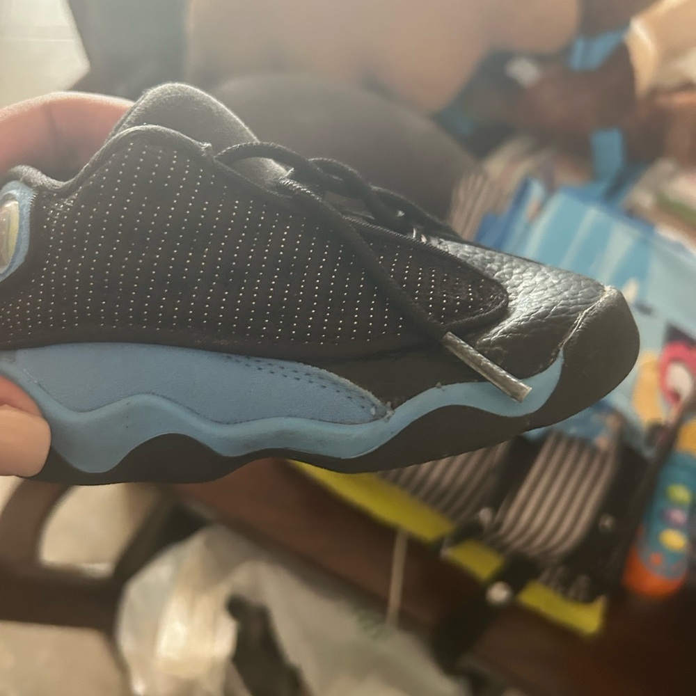 Jordan Black and Blue Baby Walker Sneakers